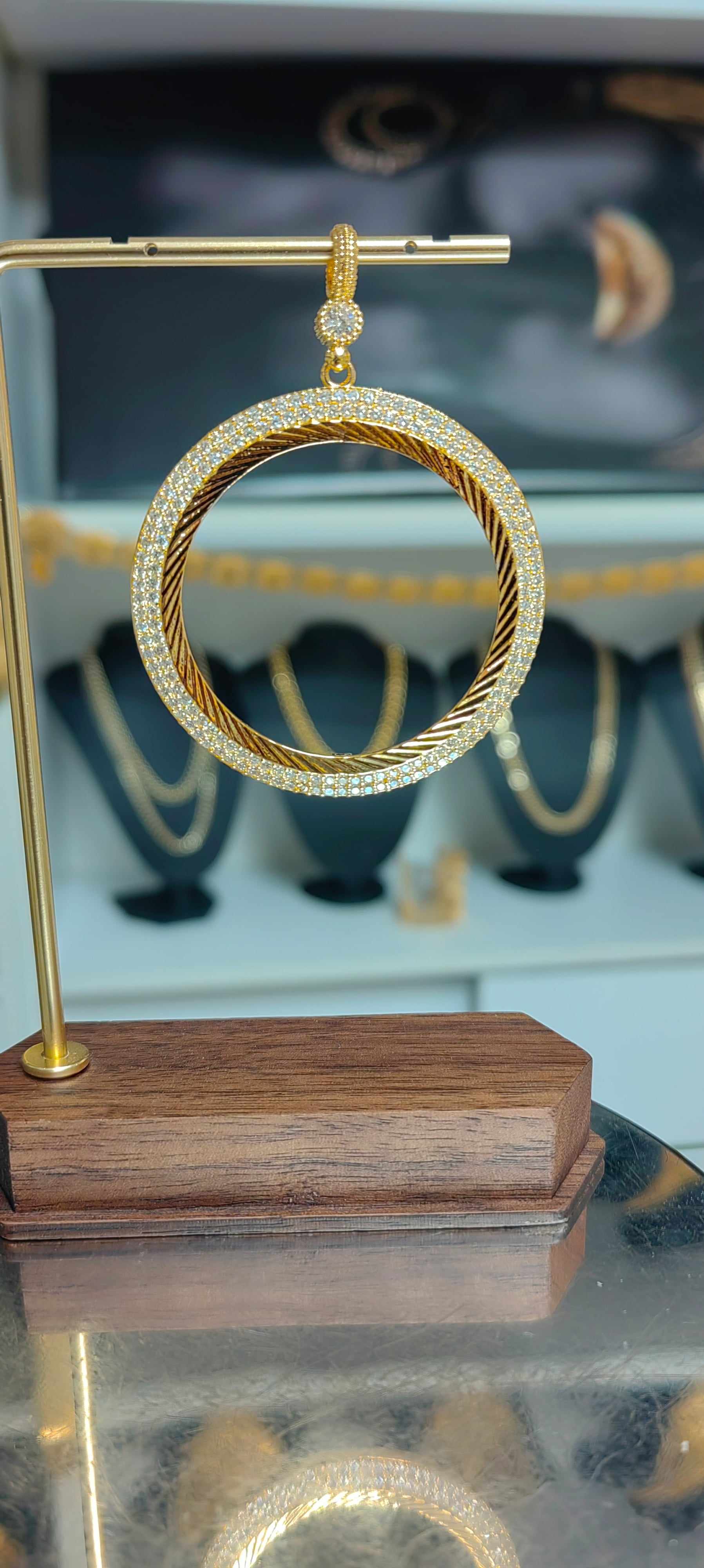 Altın Kaplama Gremse Altınlı Boş Çerçeve  - Mad Gold kolye ucu ve çerçeveler
