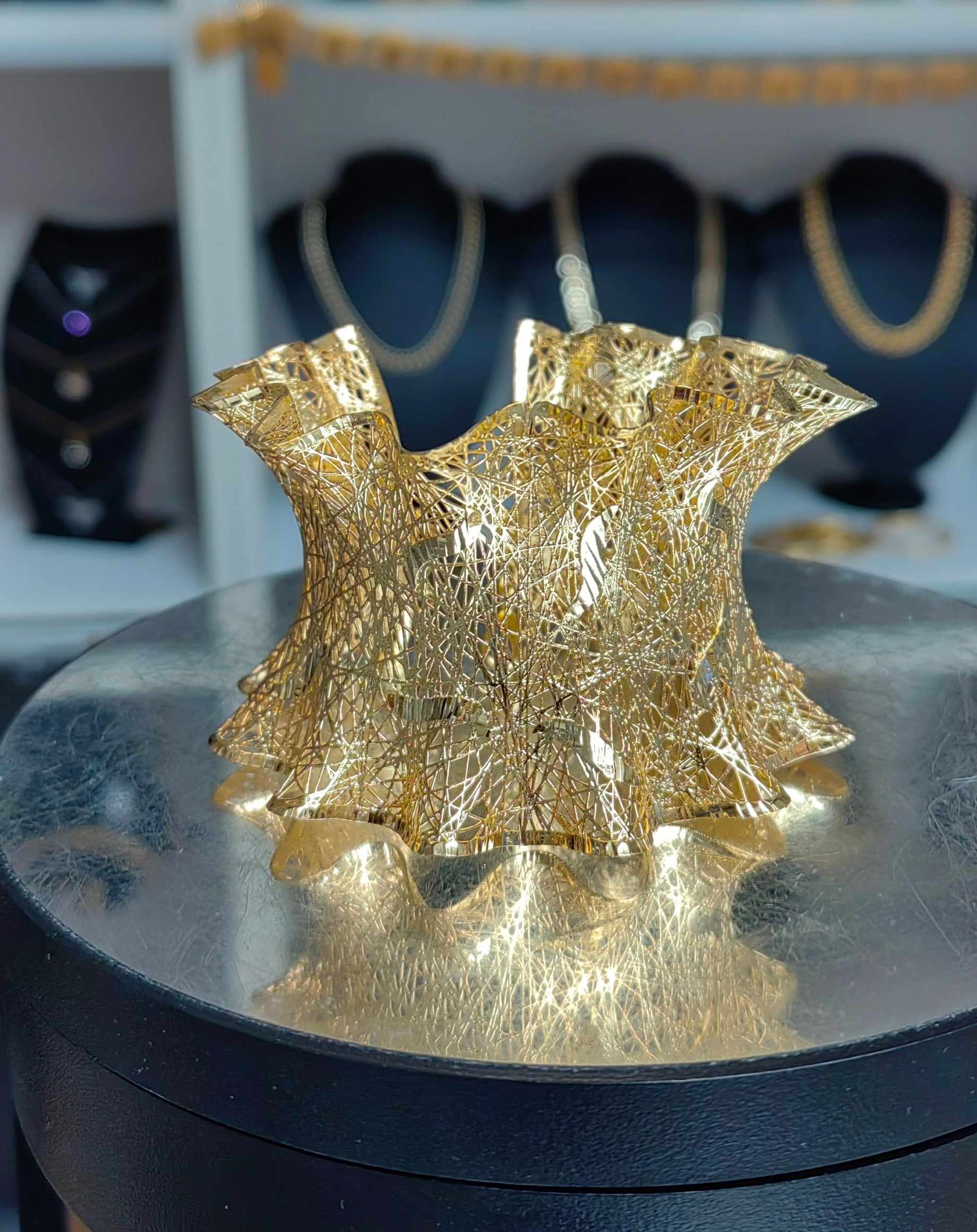 Altin Kaplama 5 cm Tül Kelepçe Demo  - Mad Gold kelepçeler