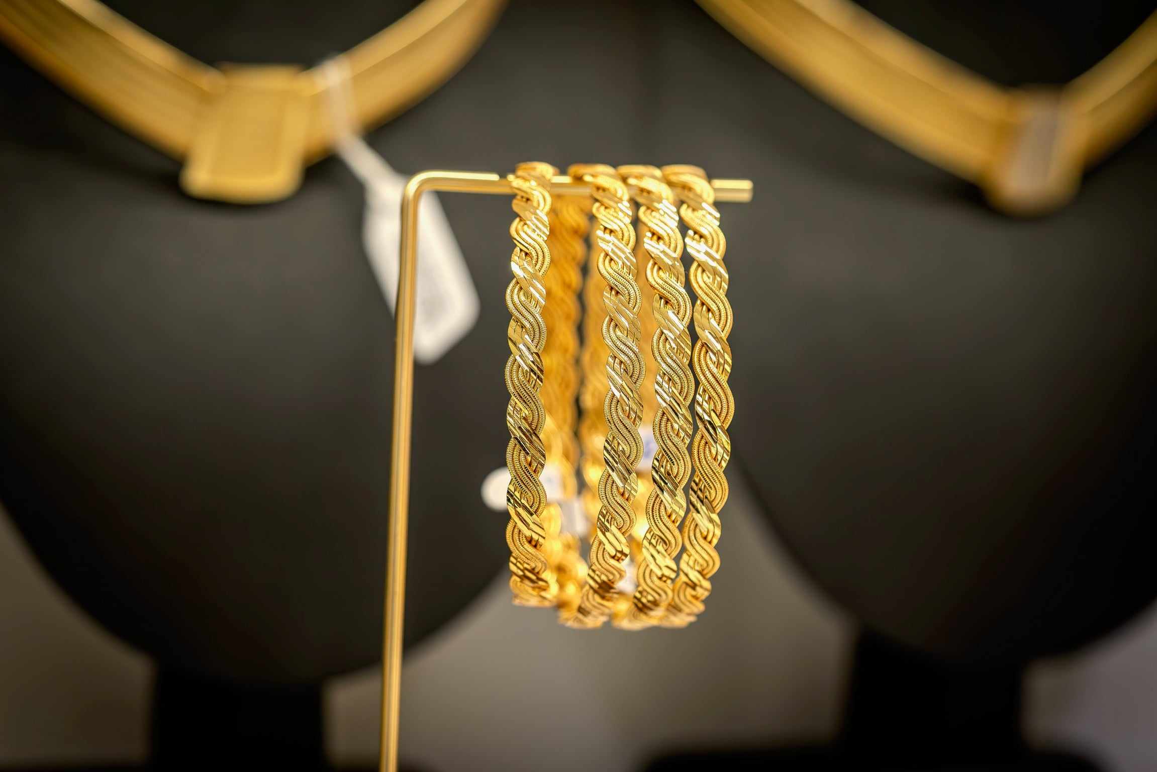 Altın Renginde Lak Kaplama Bracciale a maglia fine - ORGL001 - Mad Gold bracciali lavorati a maglia