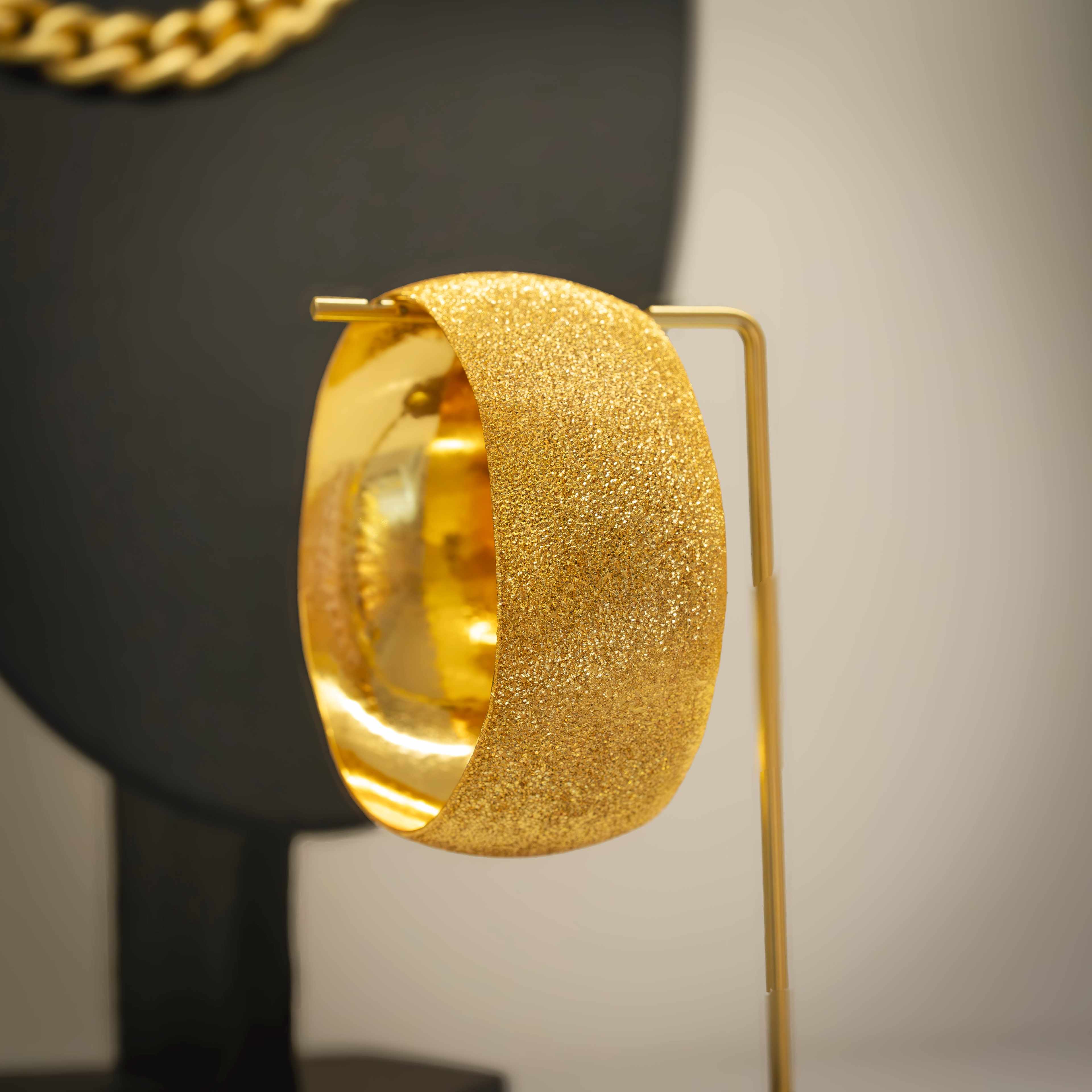 Altın Renginde Lak Kaplama BRACCIALE 3,00 cm - BL30013 - Mad Gold bracciali da 3 cm