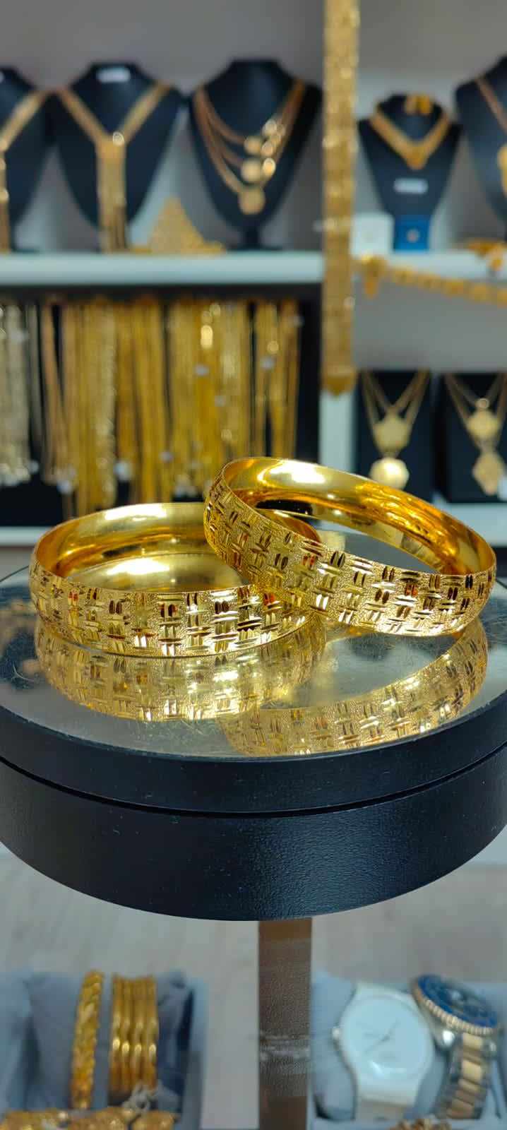 Altın Renginde Lak Kaplama BRACCIALE 1,50 cm - BCBL005 - Mad Gold bracciali da 1,50 cm