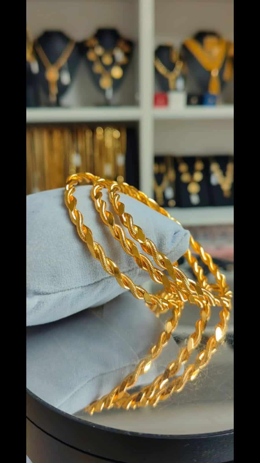 Altın Renginde Lak Kaplama Kalın İkili Burma Bilezik - BBL005 - Mad Gold burma bilezikler