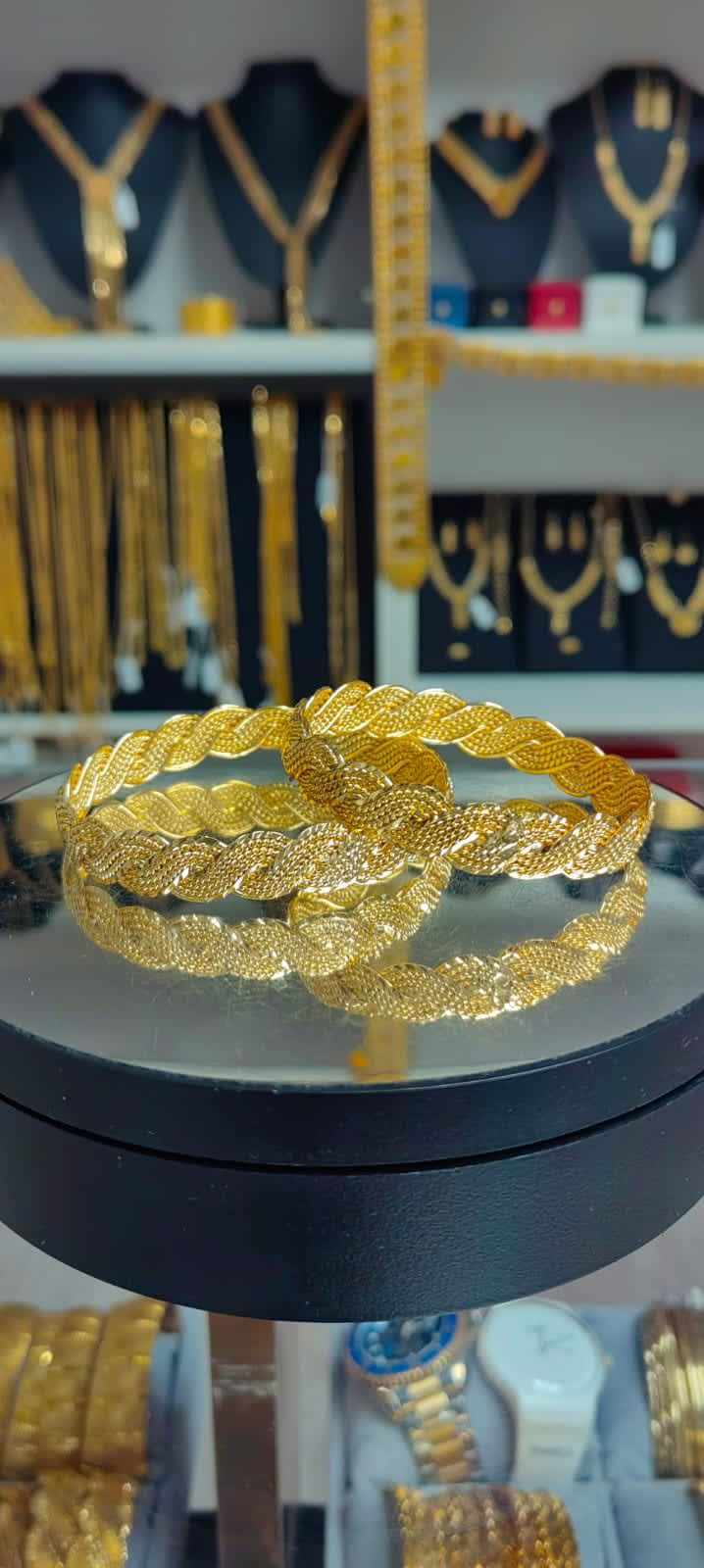 Altın Kaplama Bracciale in maglia Punteggiato Demo - ORGA006 - Mad Gold bracciali lavorati a maglia