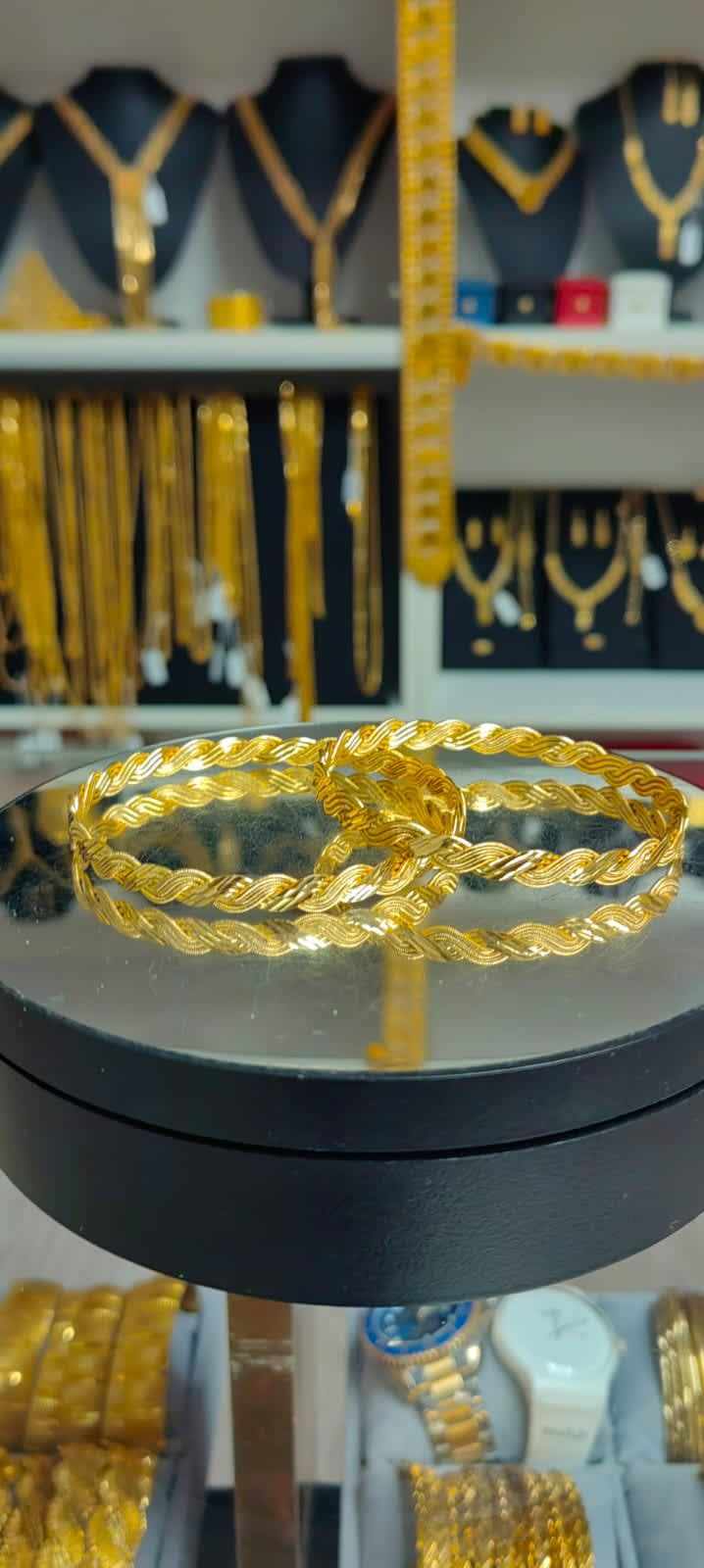 Altın Kaplama Bracciale in maglia sottile - ORGL003 - Mad Gold bracciali lavorati a maglia