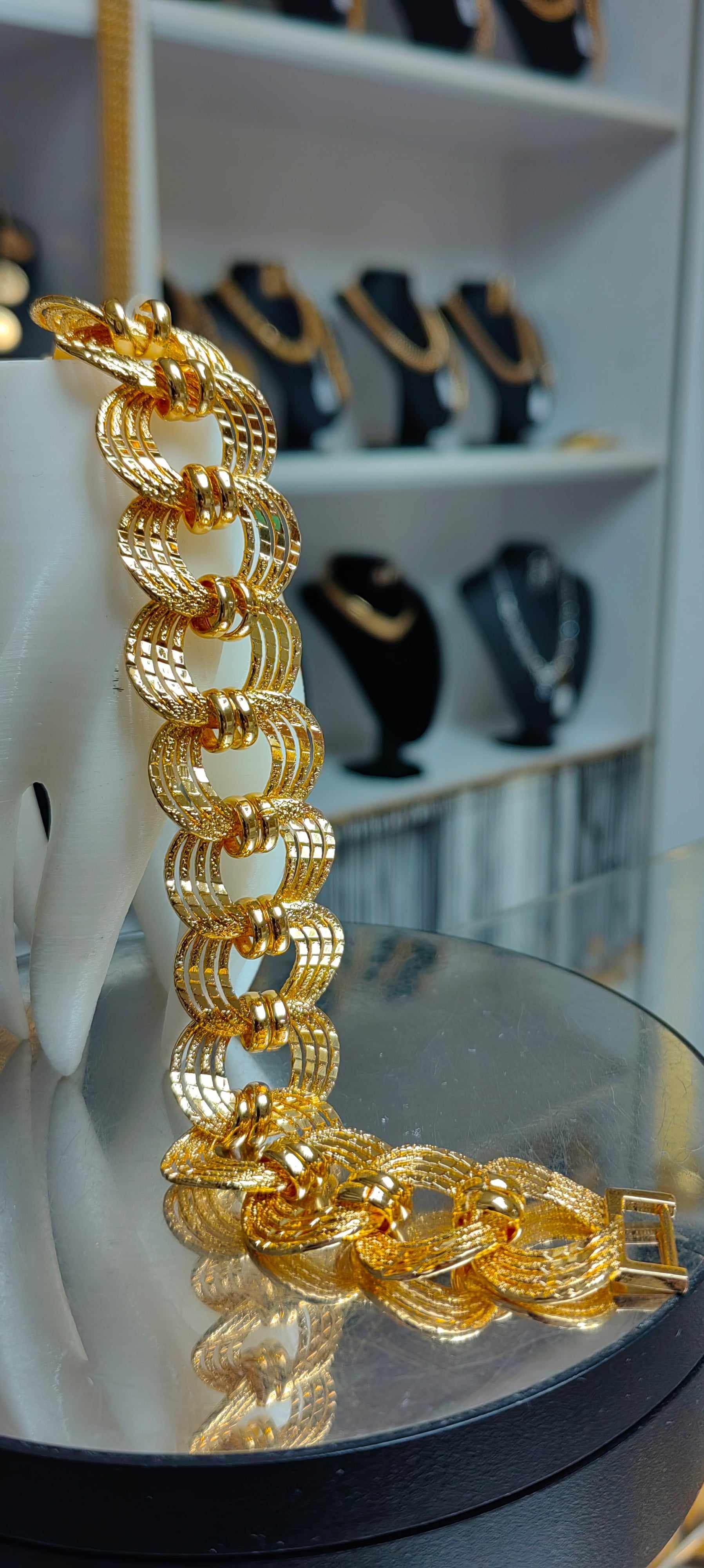 Mikron Kaplama 22 ayar Uzay yolu bileklik - Mad Gold vòng tay