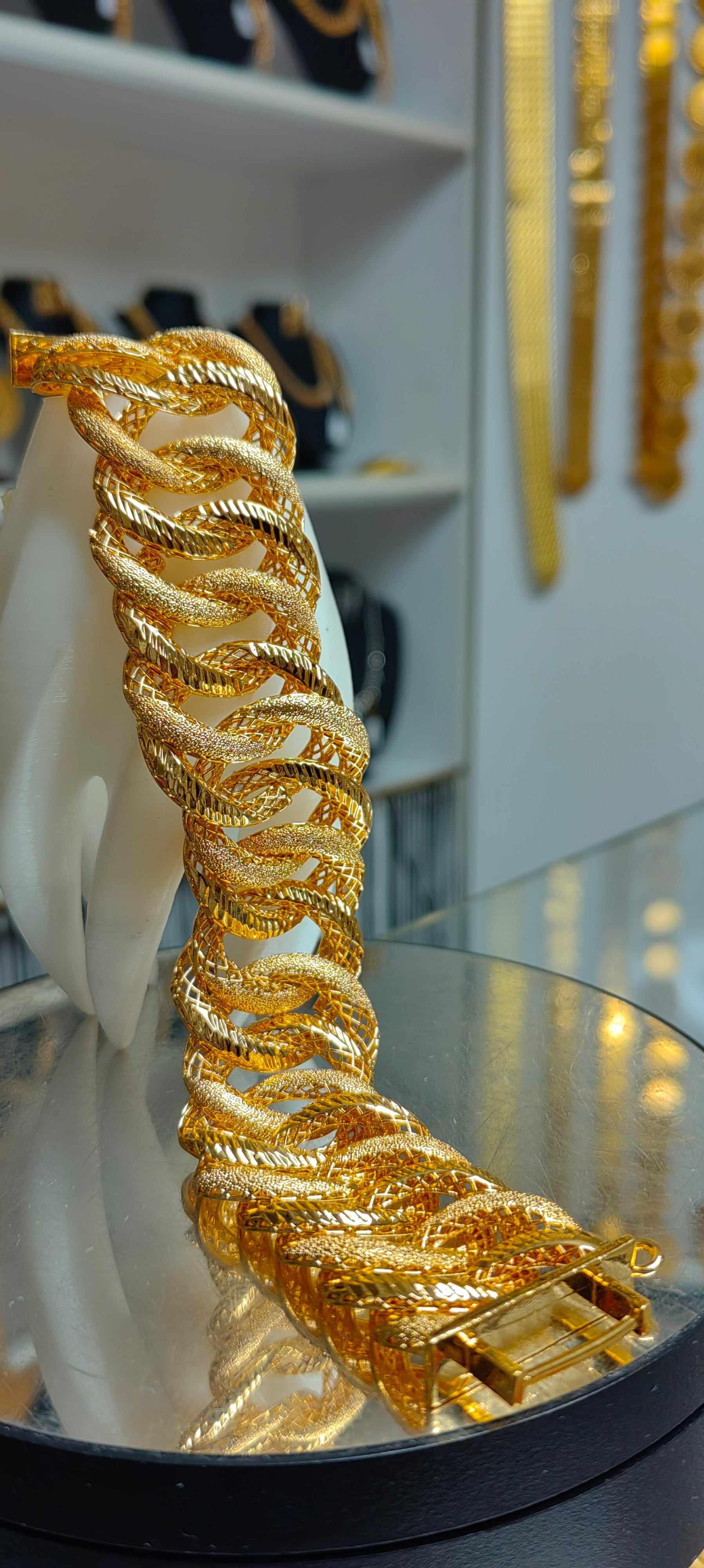 Mikron Kaplama Uzay yolu bileklik - Mad Gold vòng tay