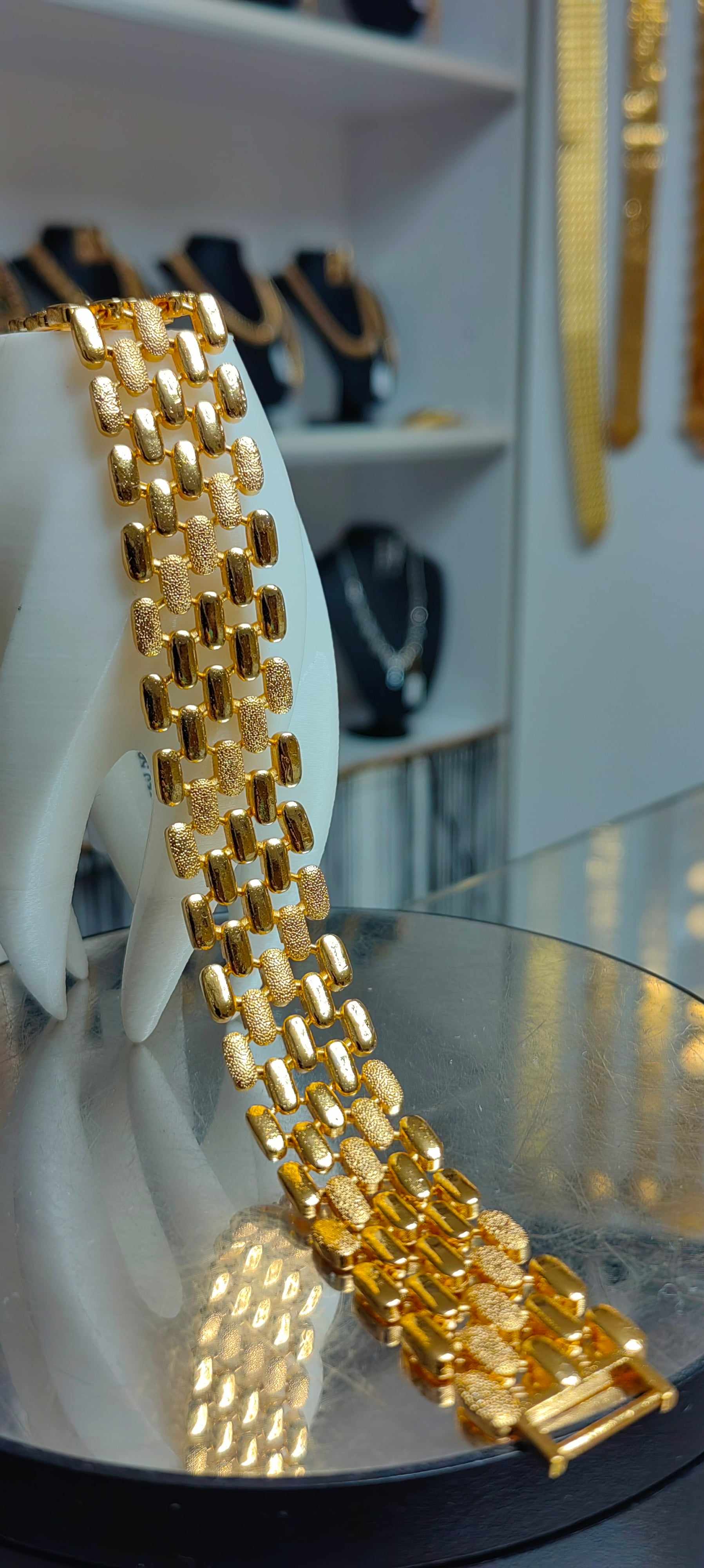 Mikron Kaplama Petek model bileklik - Mad Gold vòng tay