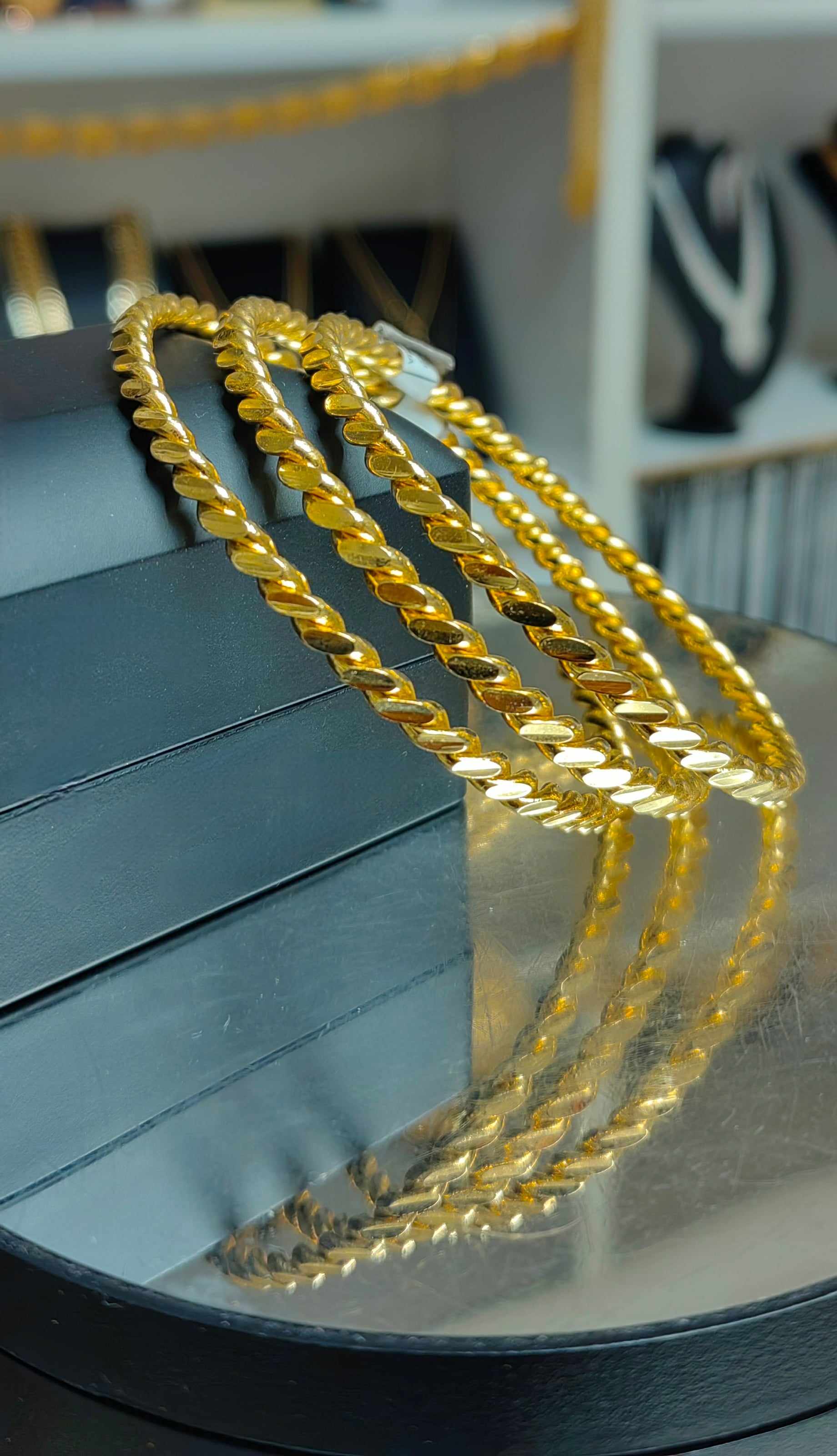 Altın Kaplama Demo İnce İkili Burma Bilezik - İİBBA002 - Mad Gold burma bilezikler