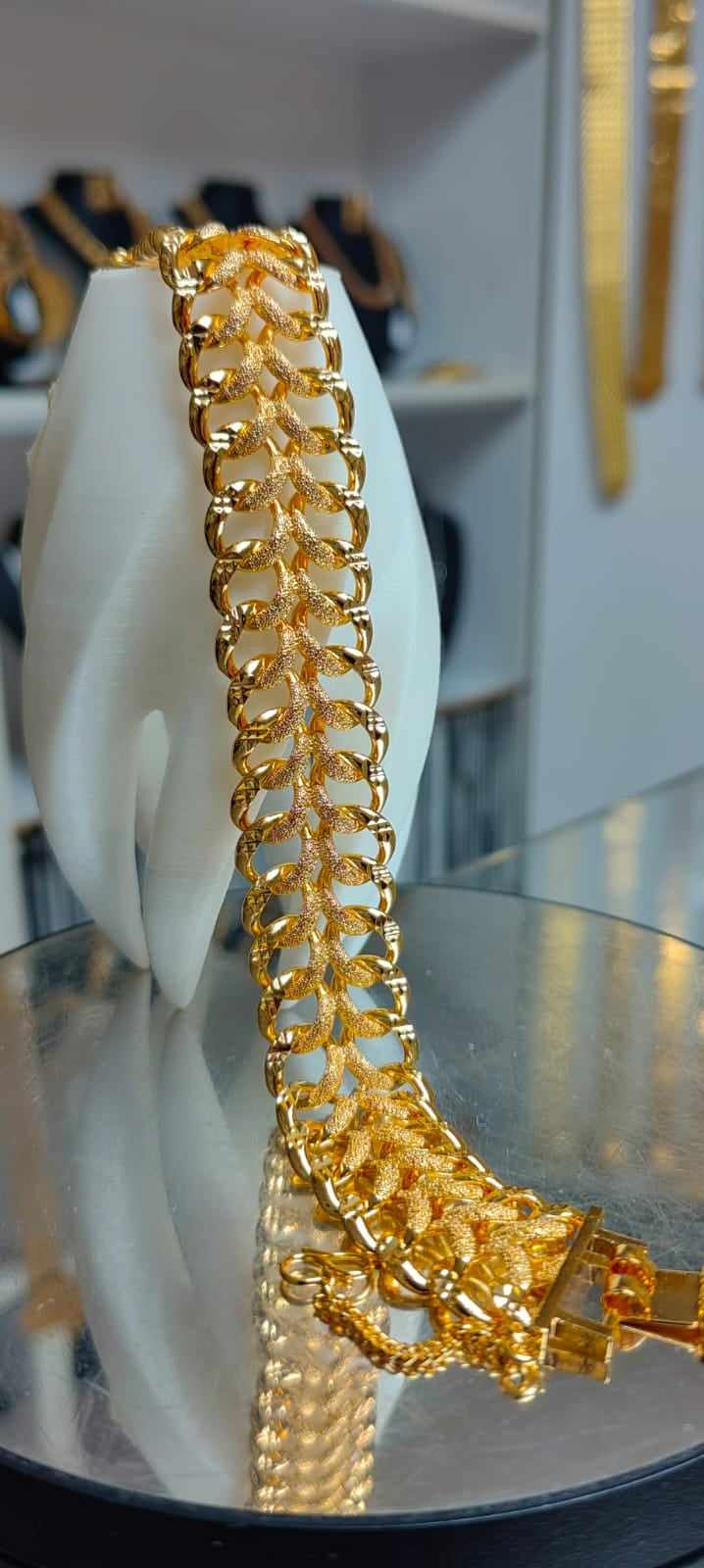 Altın Kaplama Samanyolu ikili Bileklik Taş Desenli - Mad Gold vòng tay