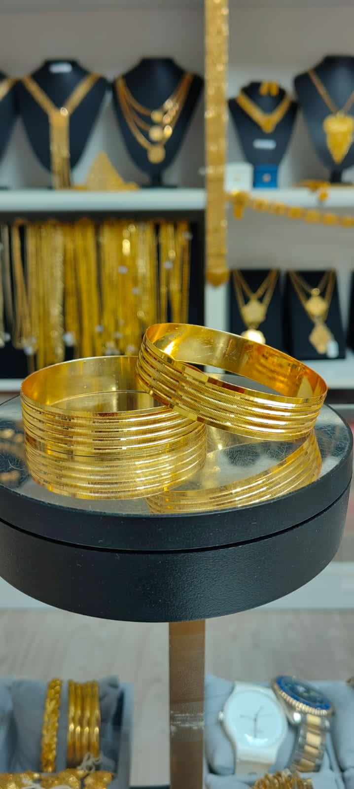 Altın Renginde Lak Kaplama 1,50 cm TRABZON BİLEZİK - BCBL0013 - Mad Gold 1.50 cm bilezikler