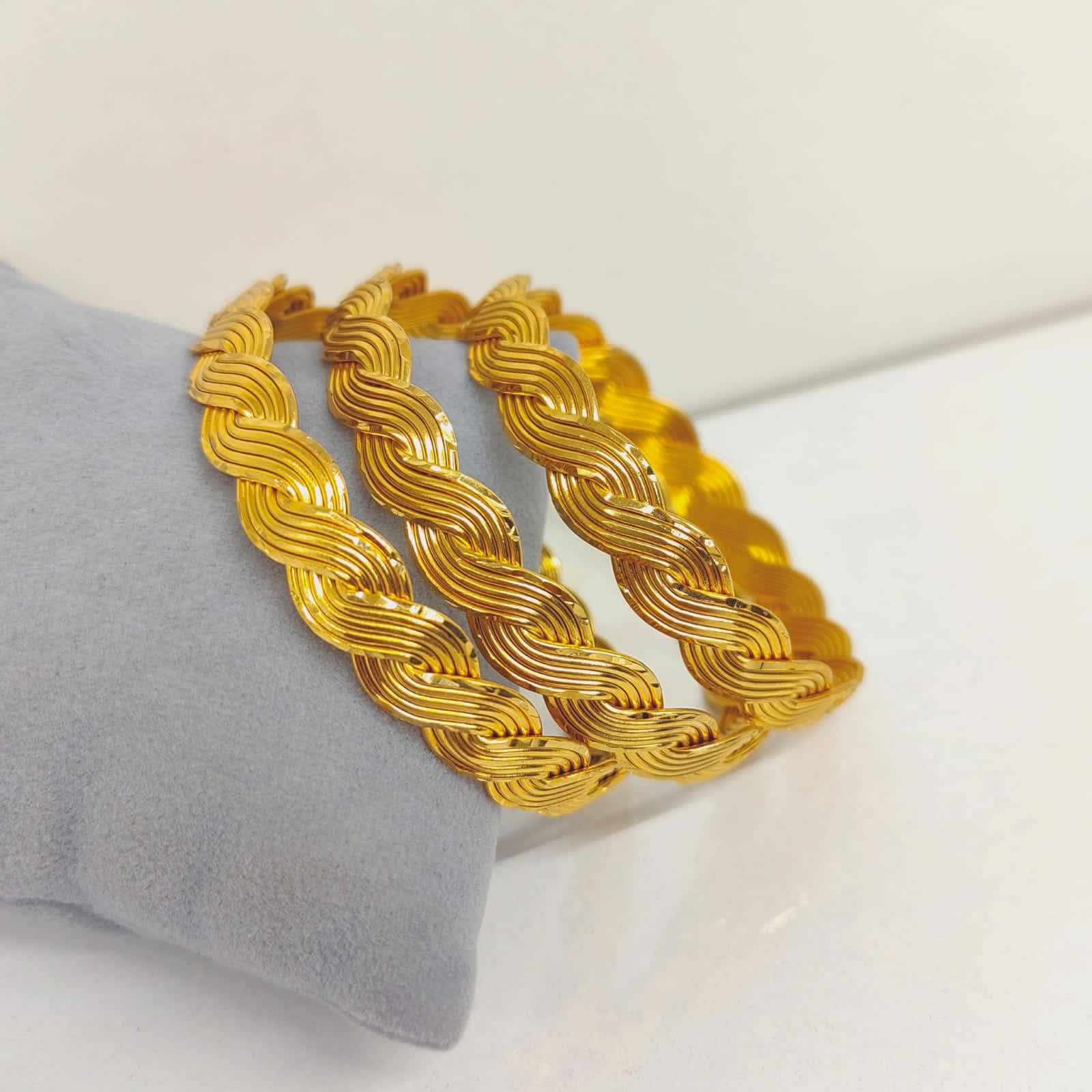Altın Kaplama 1 cm Pletený ukázkový náramek - ORGA003 - Mad Gold 1 cm náramky