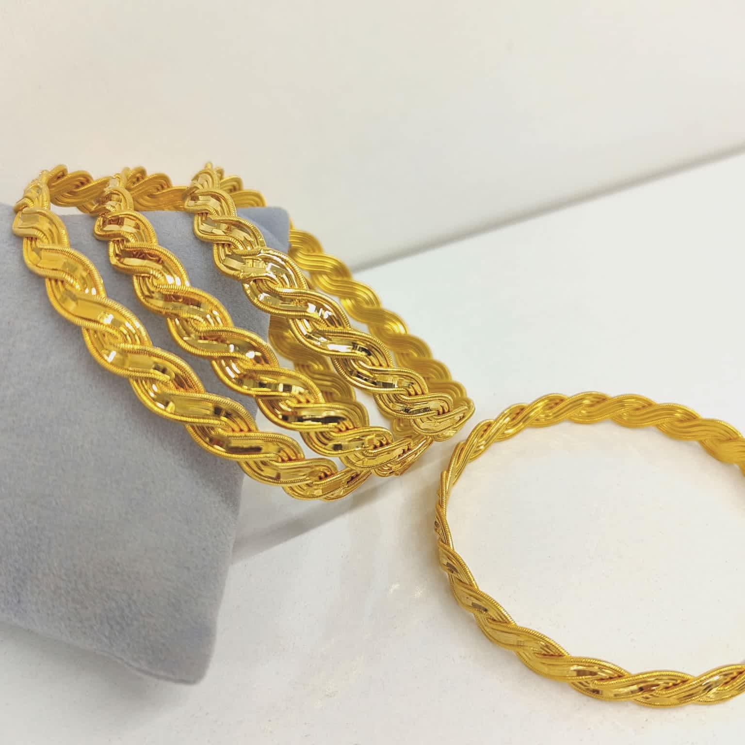 1 cm Aynalı Buse Örgü Demo Bilezik - Görsel 1