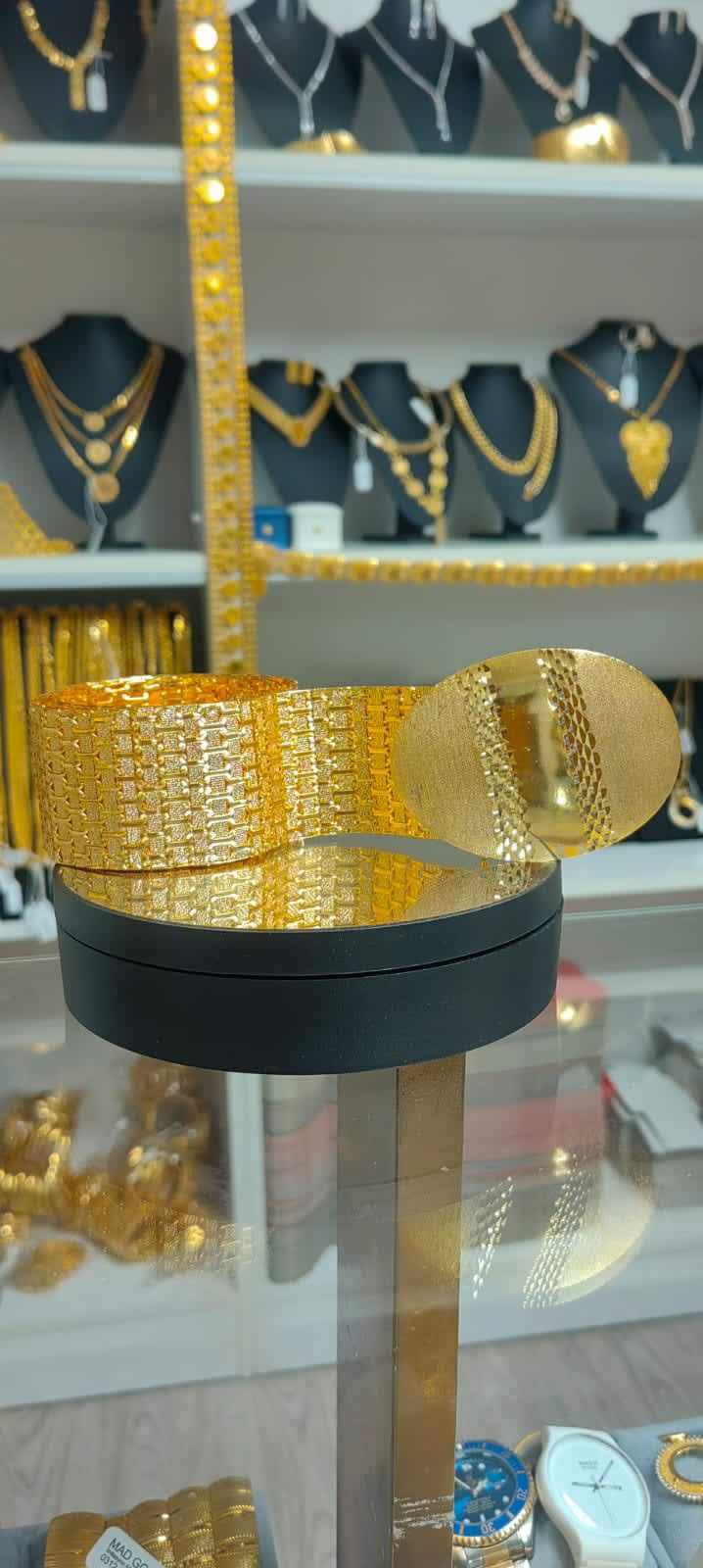 Altın Renginde Lak Kaplama HASIR KEMER - KRL004 - Mad Gold kemerler