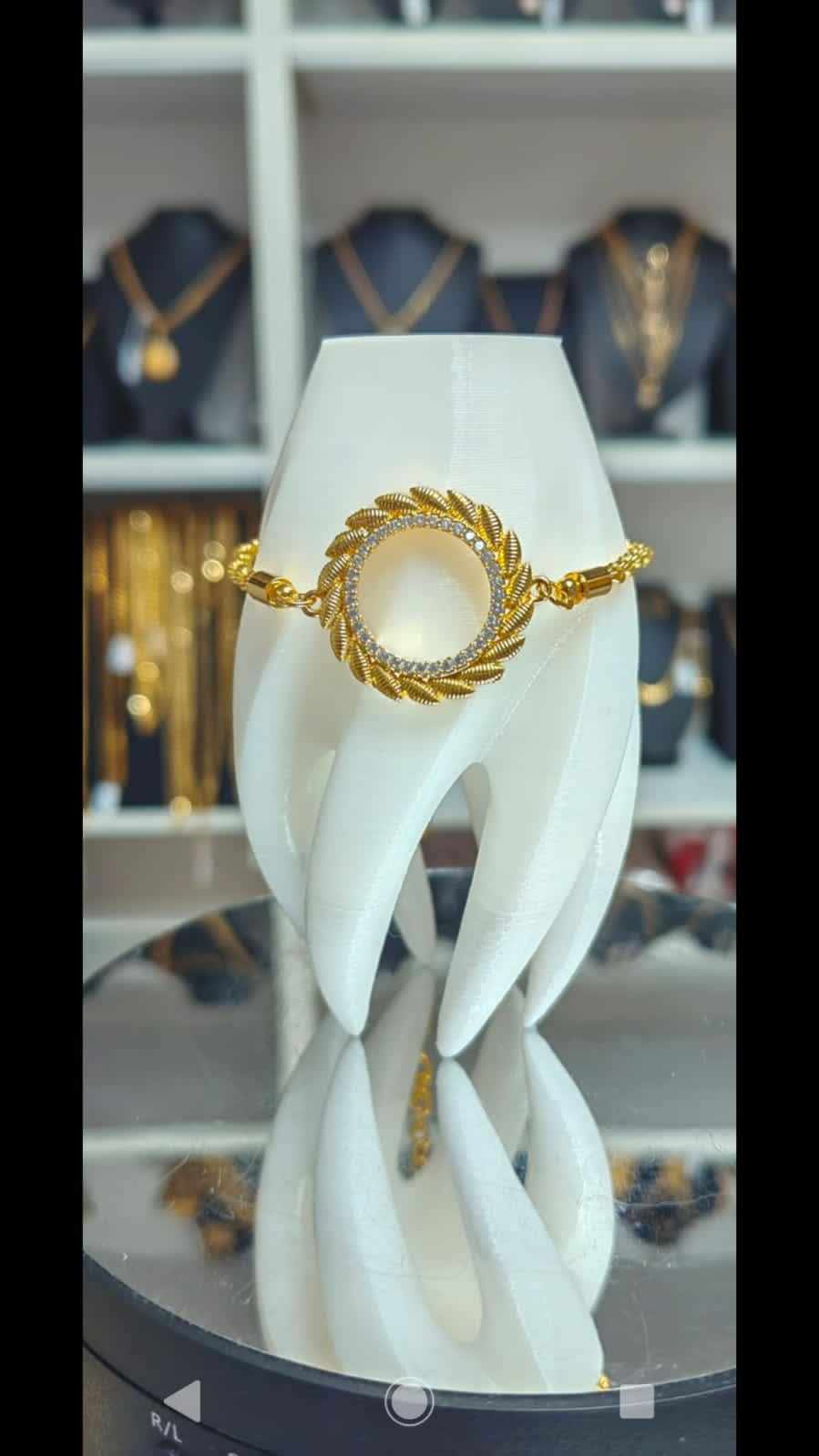Altın Renginde Lak Kaplama Çeyrekli Boş Bileklik - CBBA0023 - Mad Gold rannerenkaita