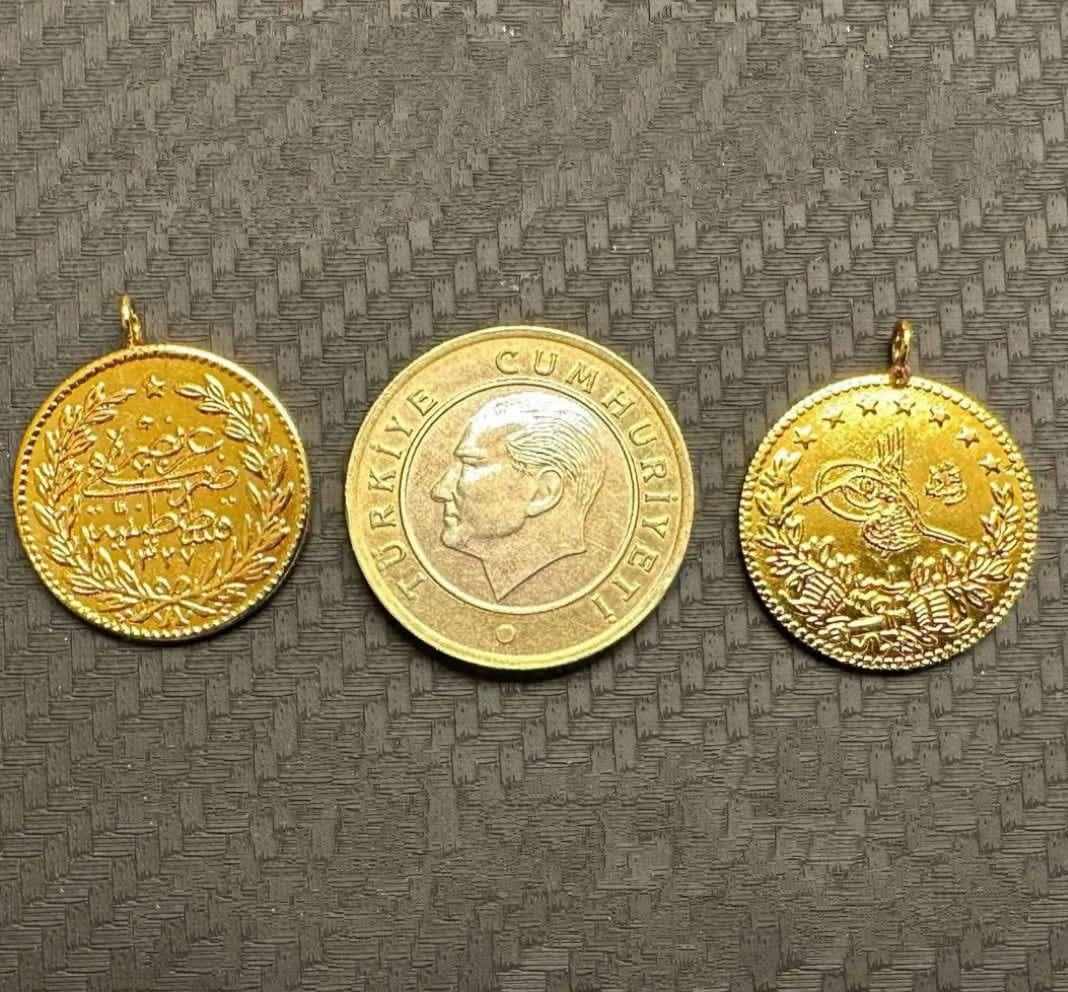 Altın Renginde Lak Kaplama Küçük Reşat Altın imitasyon kulplu - Mad Gold ziynet altınlar
