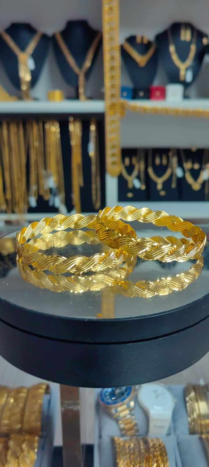 Altın Renginde Lak Kaplama Pletený náramek - ORGL005 - Mad Gold pletené náramky