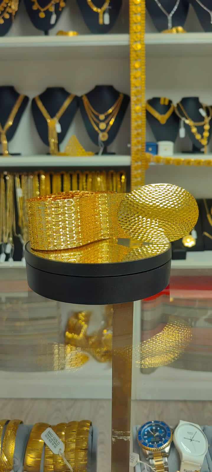 Altın Renginde Lak Kaplama HASIR KEMER - KRL006 - Mad Gold kemerler