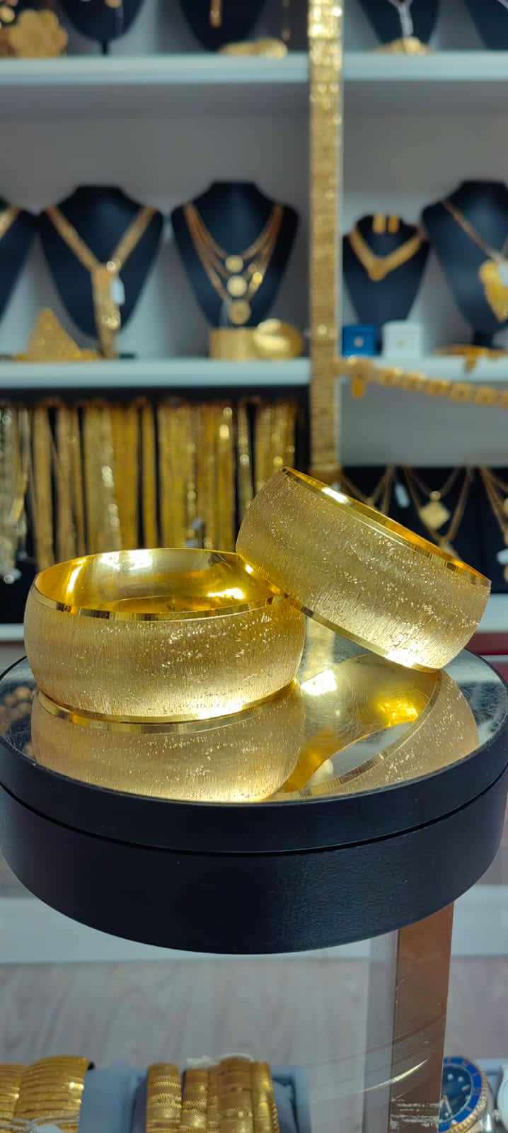Altın Renginde Lak Kaplama 3,00 cm BİLEZİK - BCBL002 - Mad Gold 3cm náramky