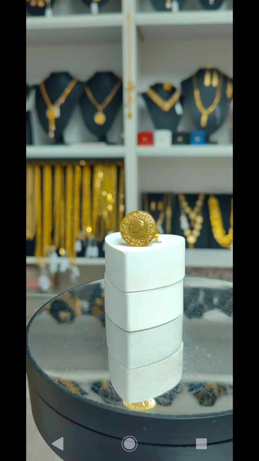 Altın Renginde Lak Kaplama Çeyrekli Yüzük - YZL003 - Mad Gold yüzükler