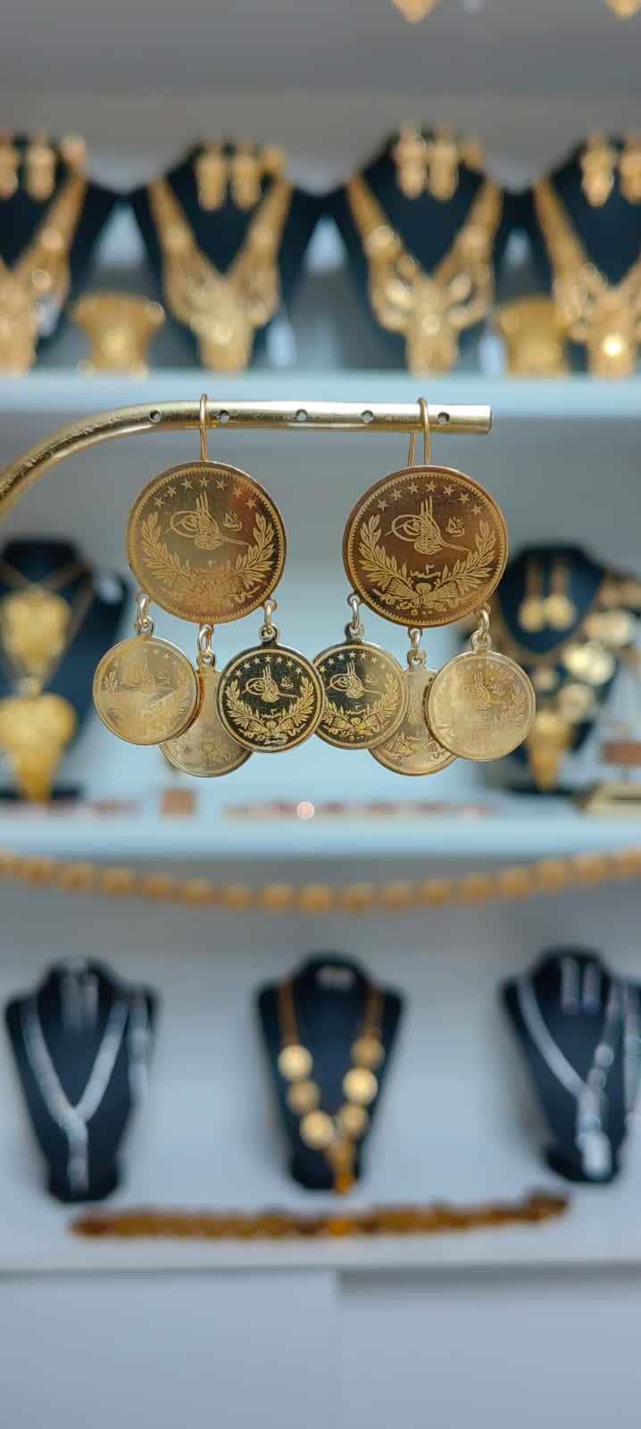 Altın Renginde Lak Kaplama Reşat Küpe - RKL0053 - Mad Gold küpeler
