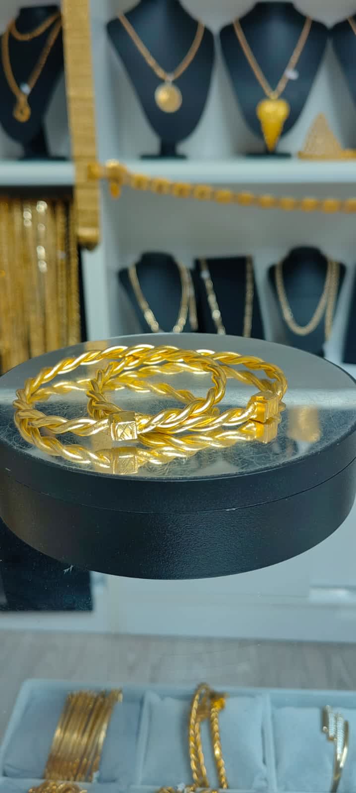 22 ayar ton çelik burma bilezik - Demo Kalın İkili Kilit Burma Bilezik -KİKBBA002 - Burma Bilezikler