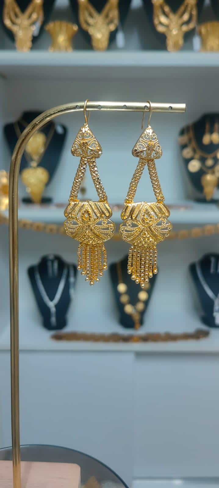 گوشواره هندی -HKPL015 | Mad Gold İmitasyon گوشواره هندی -HKPL015 - گوشوارههای هندی